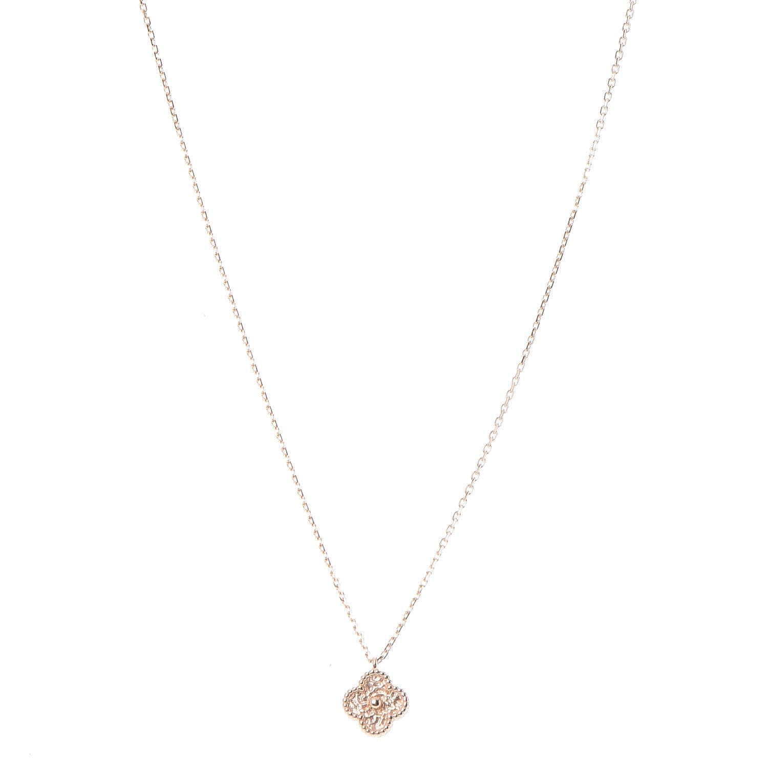 Van Cleef & Arpels 18K Rose Gold Sweet Alhambra Pendant Necklace 1 of 8