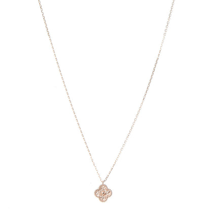 Van Cleef & Arpels 18K Rose Gold Sweet Alhambra Pendant Necklace 1 of 8