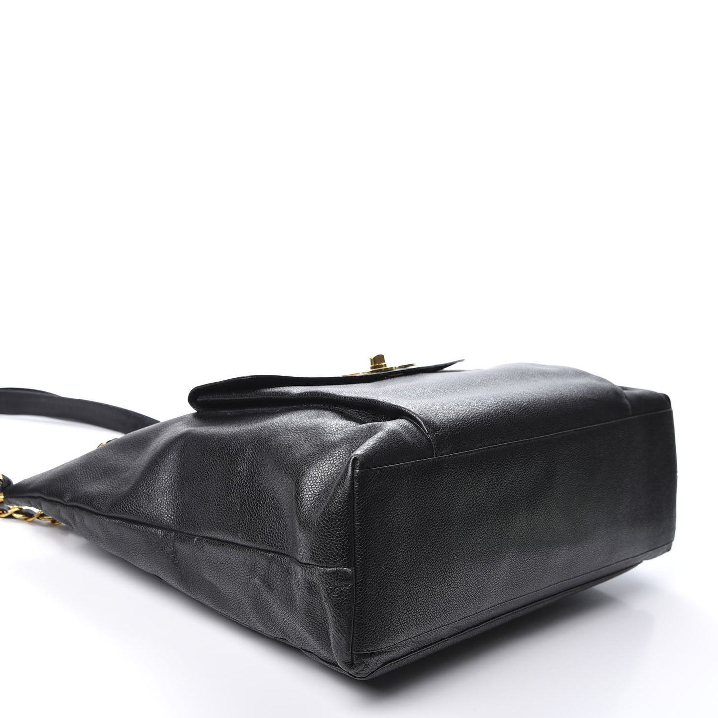 Caviar Flap Shoulder Bag Black