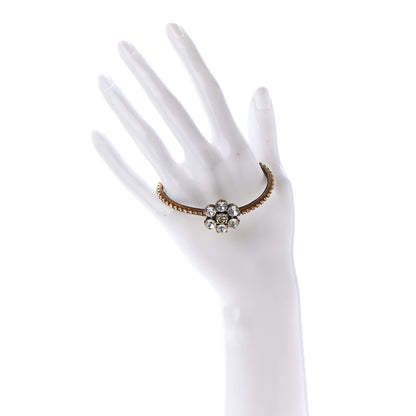 Gucci Metal Crystal Double G Bracelet Aged Gold 2 of 5