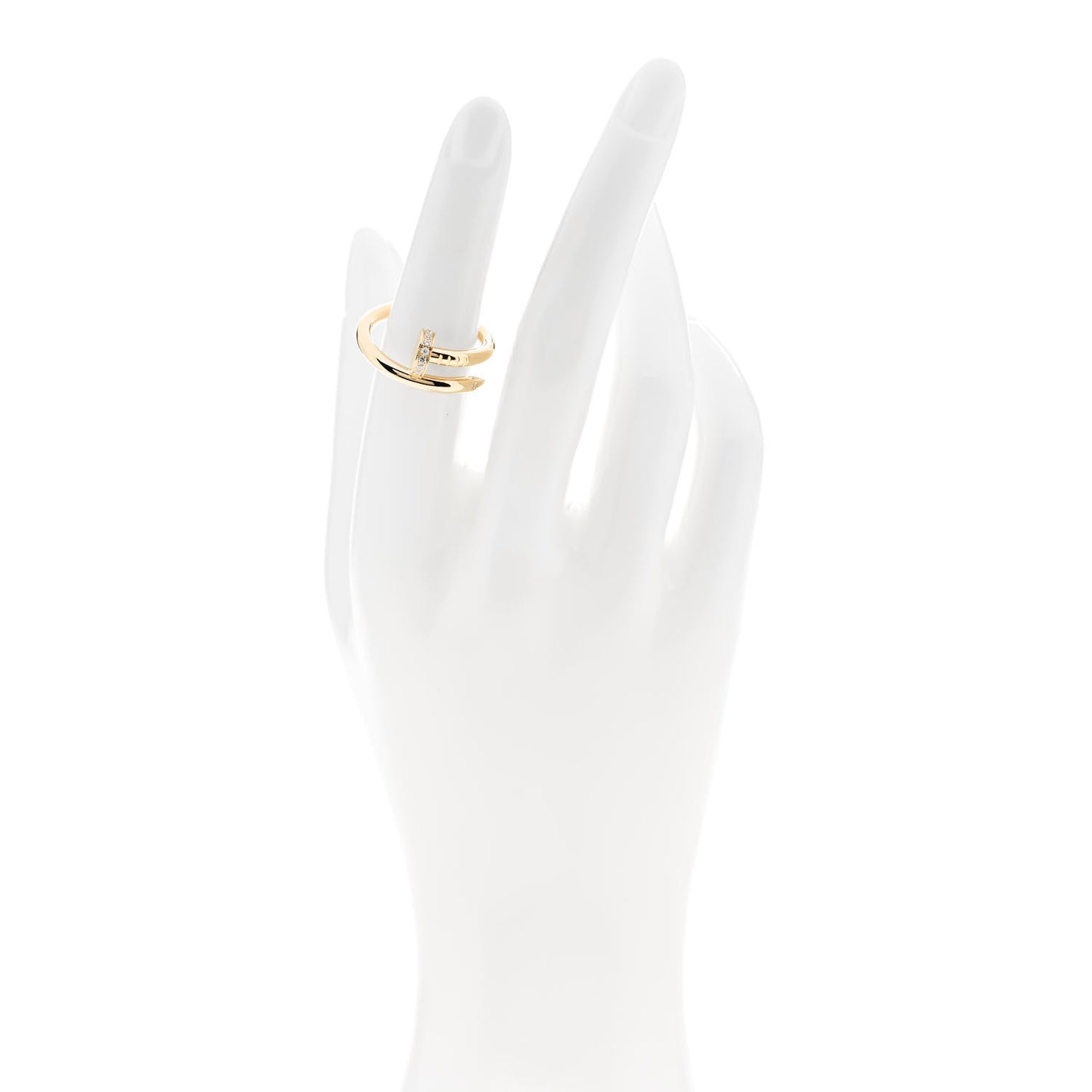 18K Yellow Gold Diamond Juste Un Clou Ring 53 6.25