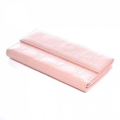 Christian Dior Leather Stitched Lady Cannage Wallet Pink 4 of 7
