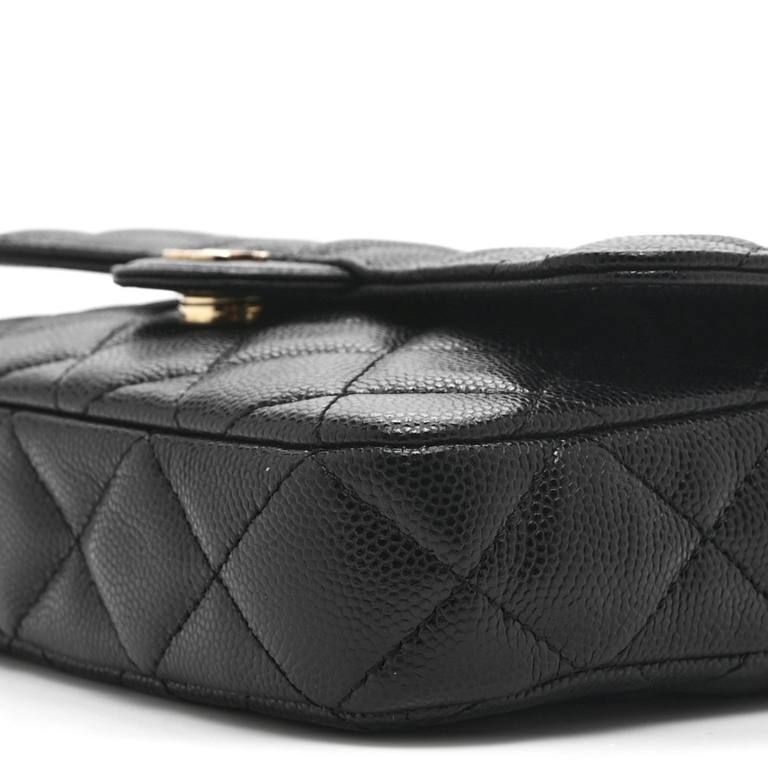 Chanel Caviar Quilted Flap Phone Holder With Chain Black Black 12 of 12