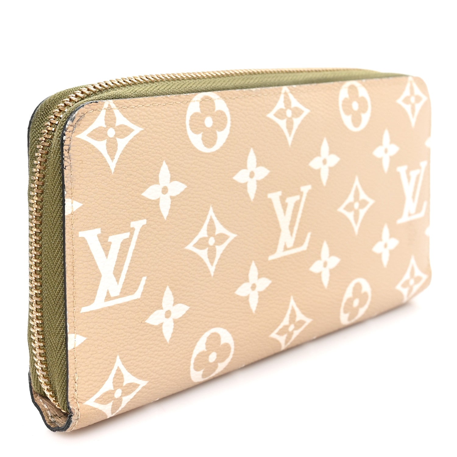 Louis Vuitton Monogram Giant Zippy Wallet Kaki White 3 of 7