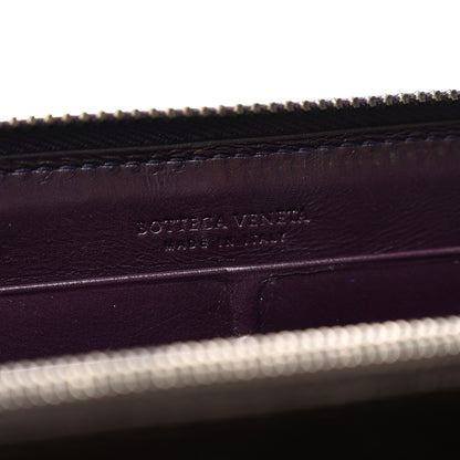 Bottega Veneta Shiny Crocodile Zip Around Wallet Purple 6 of 11