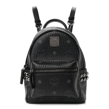 MCM Visetos Side Stud X-Mini Stark Bebe Boo Backpack Black 1 of 10
