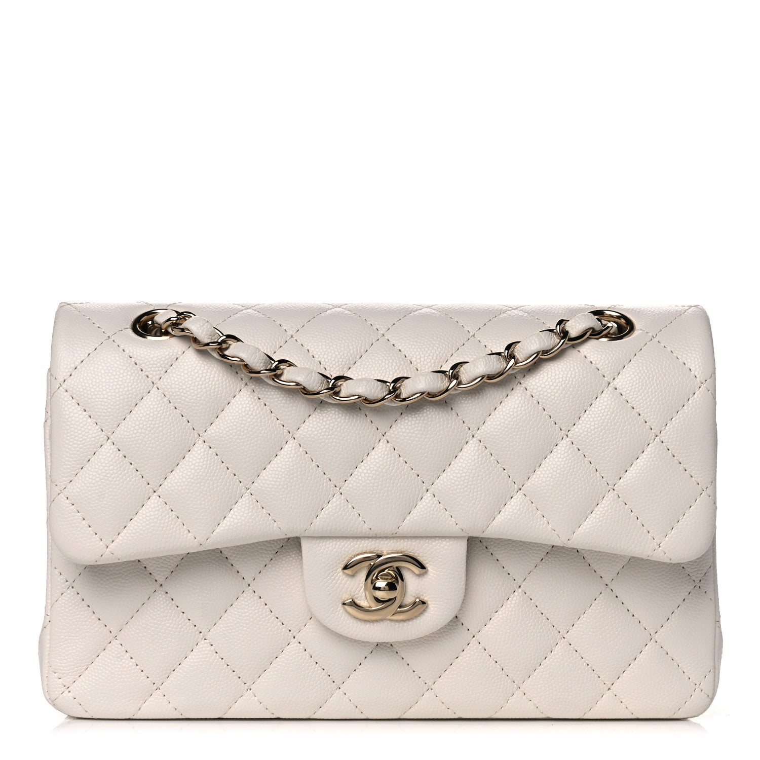 Chanel Caviar Quilted Small Double Flap White 1 of 9