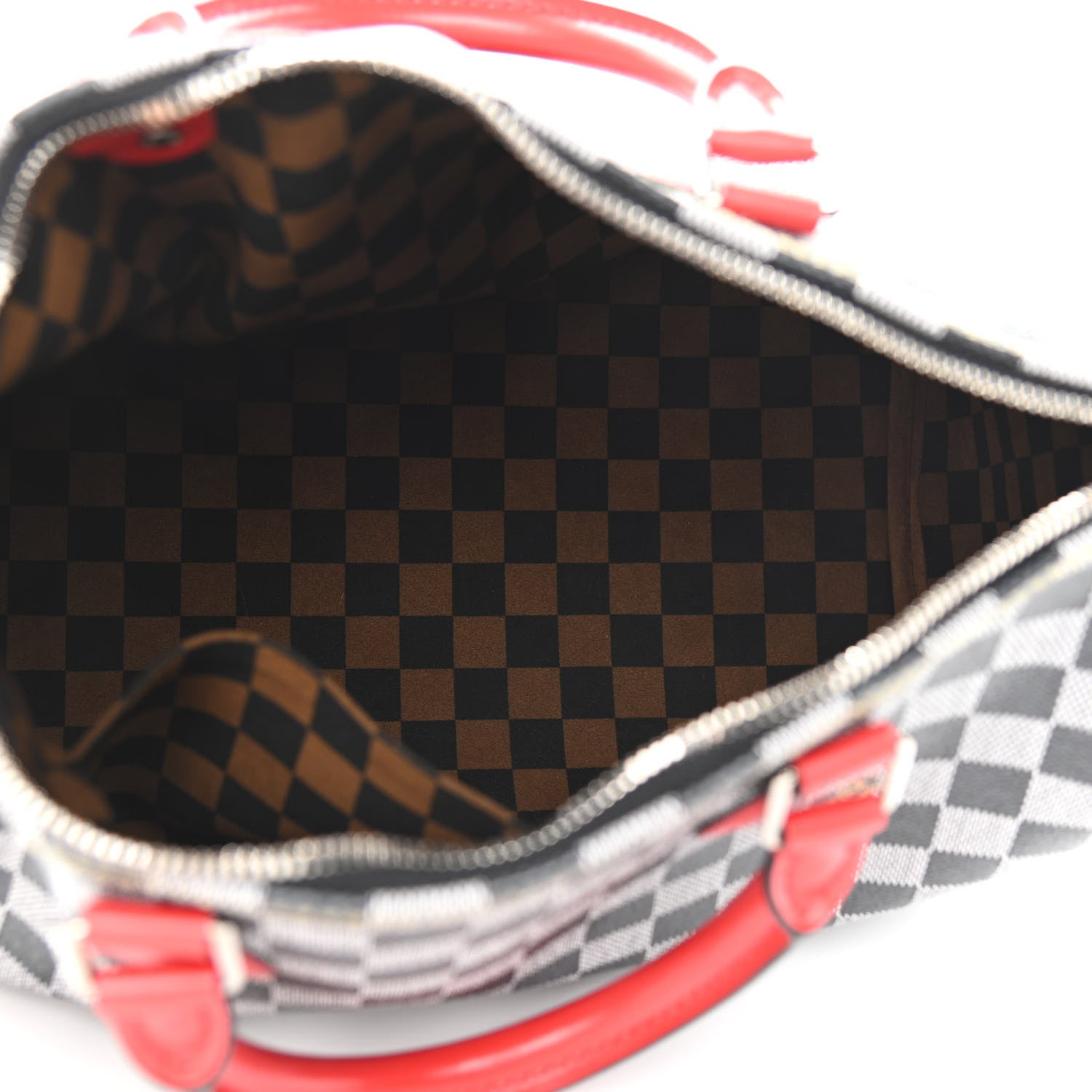 Louis Vuitton Damier Speedy Bandouliere 30 Black White 5 of 10