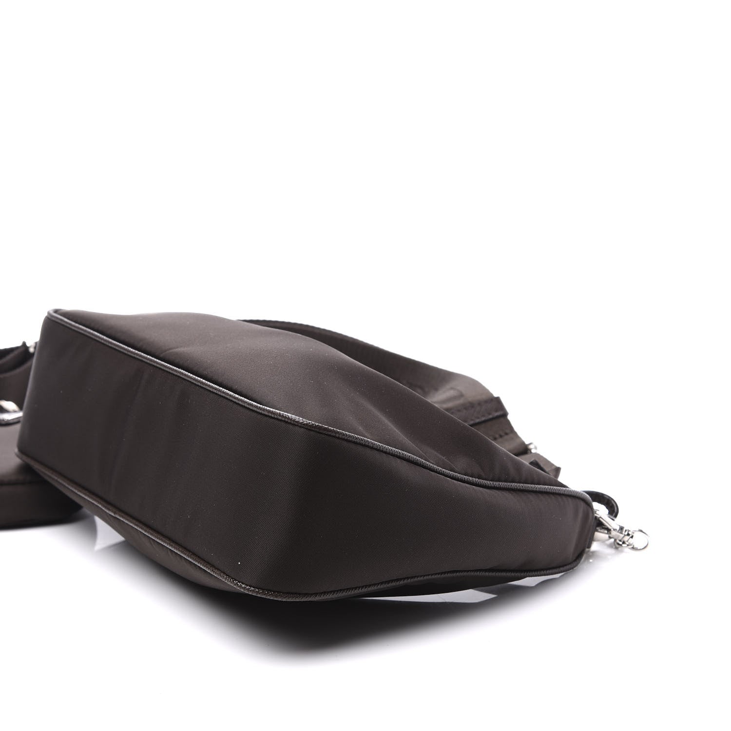 Prada Tessuto Nylon Saffiano Re-Edition 2005 Shoulder Bag Cacao 5 of 11