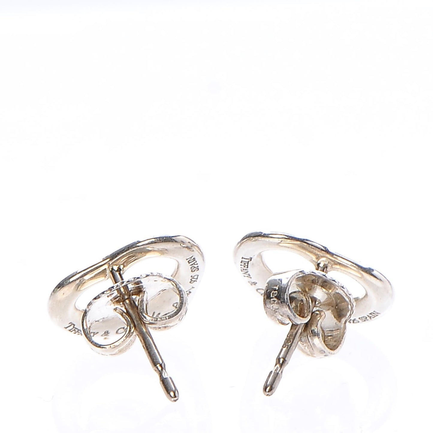Sterling Silver 11mm Elsa Peretti Open Heart Earrings