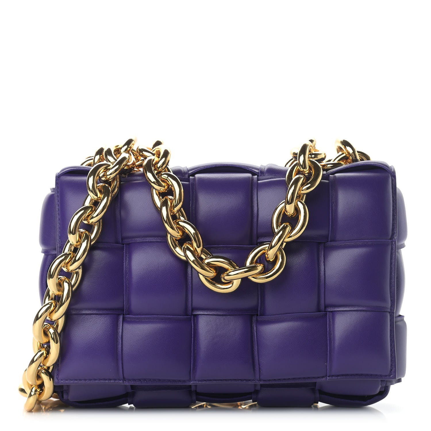 Bottega Veneta Lambskin Maxi Intreccio Padded Chain Cassette Crossbody Bag Unicorn 1 of 10