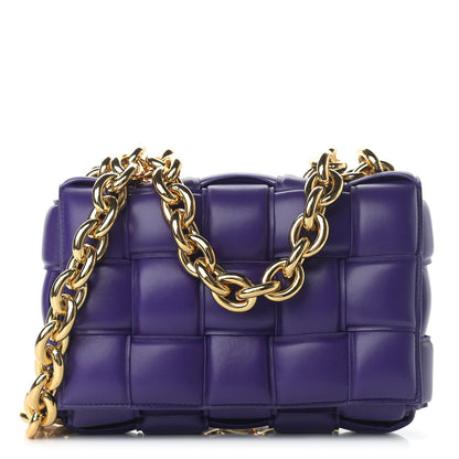 Bottega Veneta Lambskin Maxi Intreccio Padded Chain Cassette Crossbody Bag Unicorn 1 of 10