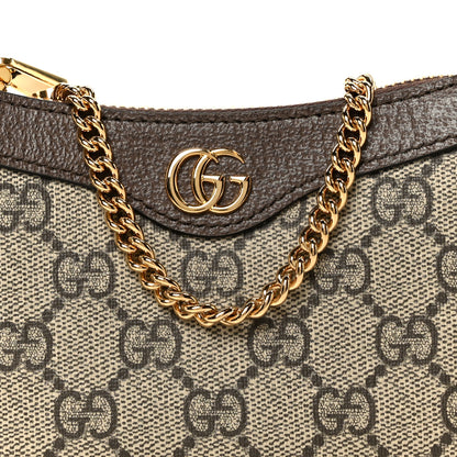 Gucci GG Supreme Monogram Textured Dollar Calfskin Mini Ophidia Chain Bag Beige Ebony 8 of 10
