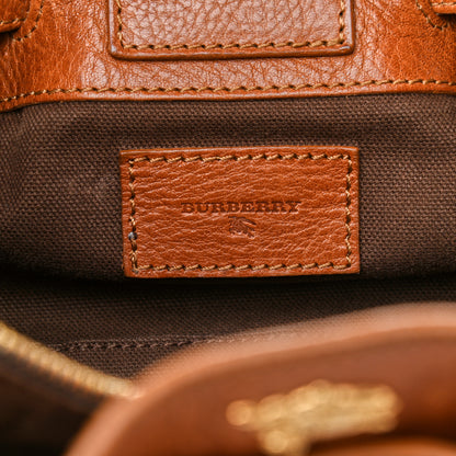 Burberry Grainy Calfskin House Check Margaret Bag Tan 5 of 11
