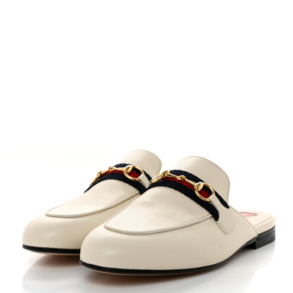 Gucci Malaga Kid Web Womens Princetown Slippers 37.5 Mystic White 3 of 10