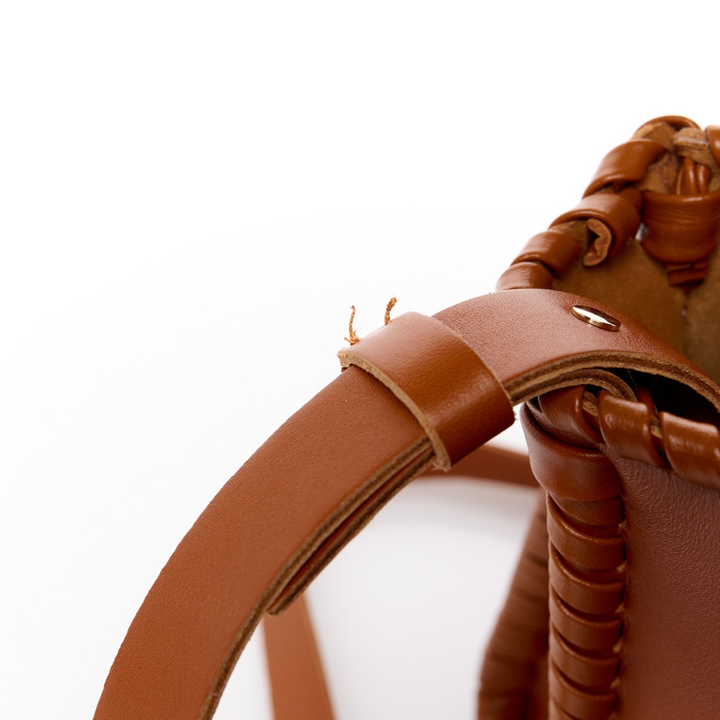 Calfskin Small Mony Tote Caramel