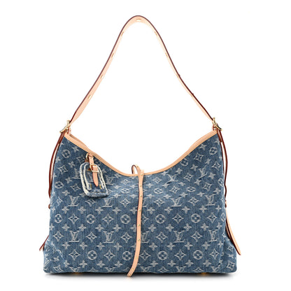 Louis Vuitton Monogram Denim CarryAll MM Blue 1 of 11