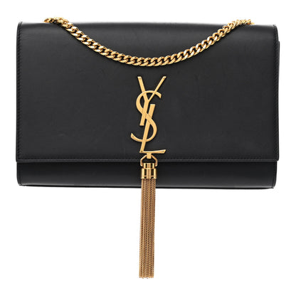 Saint Laurent Smooth Calfskin Medium Classic Monogram Kate Tassel Satchel Black 1 of 12