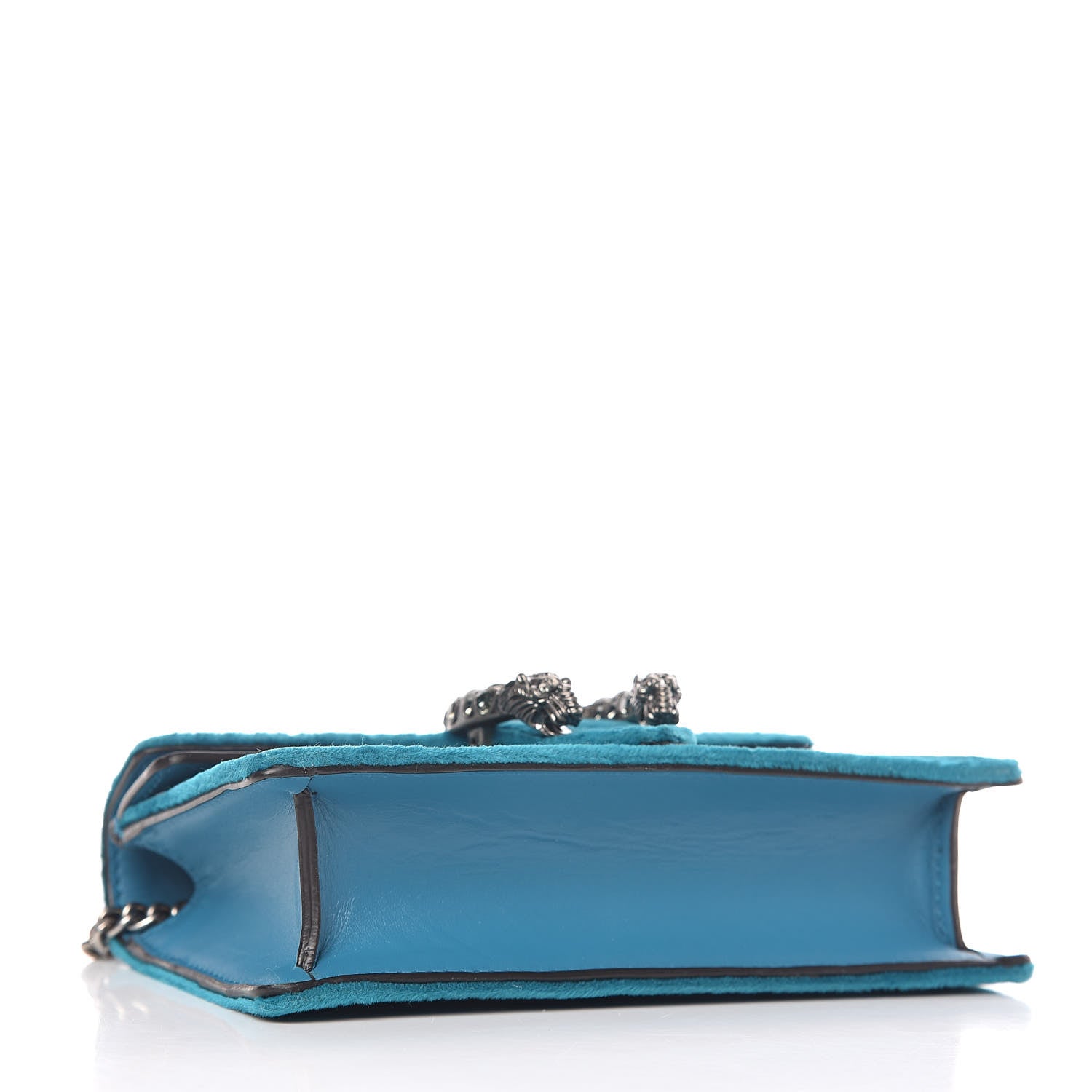 Gucci Velvet Super Mini Dionysus Shoulder Bag Pavone Cyan 4 of 9