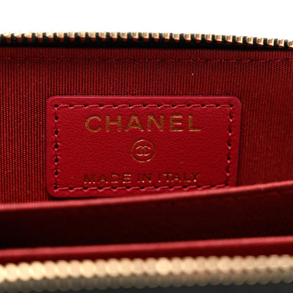 Chanel Shiny Goatskin Quilted Chanel 19 Zip Around Coin Purse Wallet Black 7 of 8