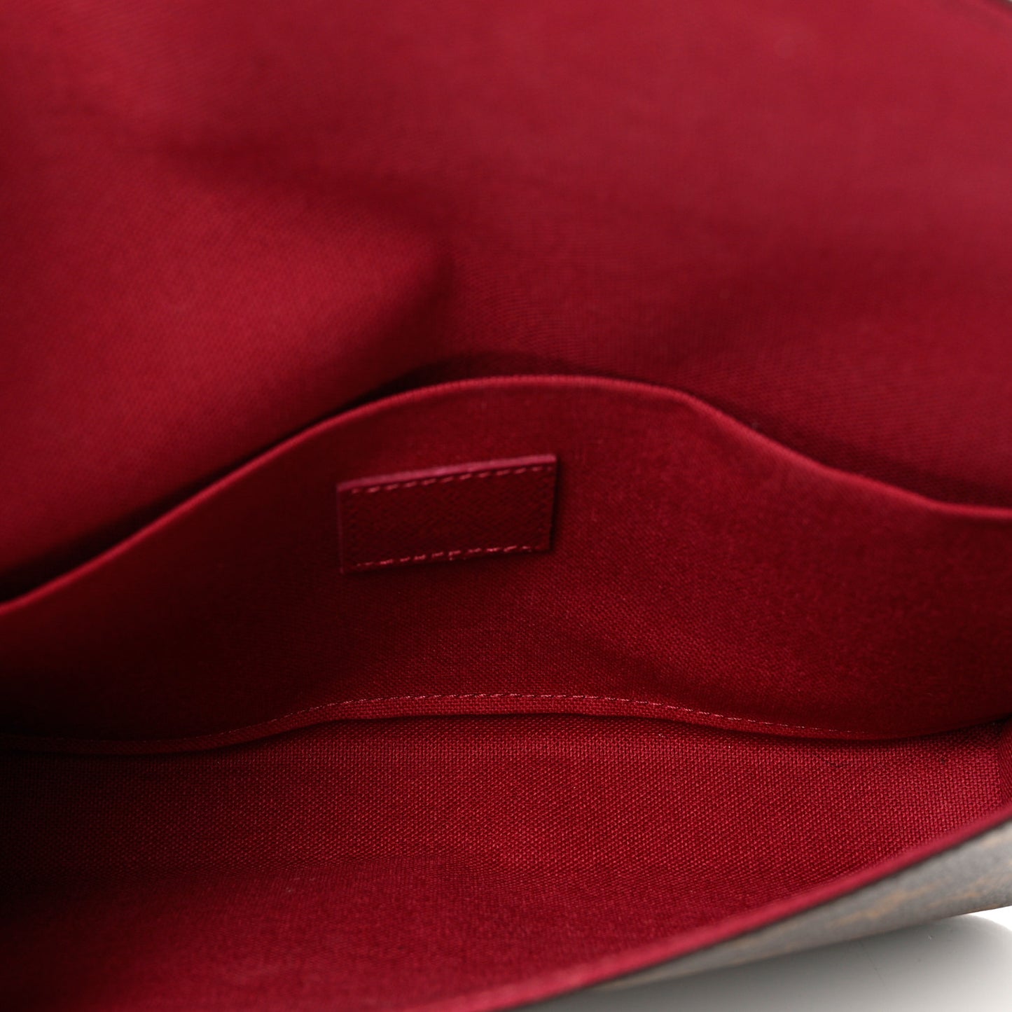 Monogram Pochette Felicie Chain Wallet Fuchsia