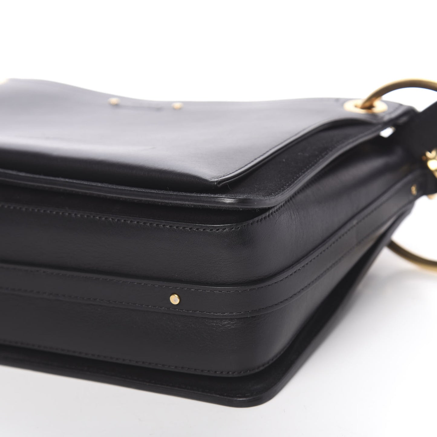Calfskin Suede Medium Roy Bag Black