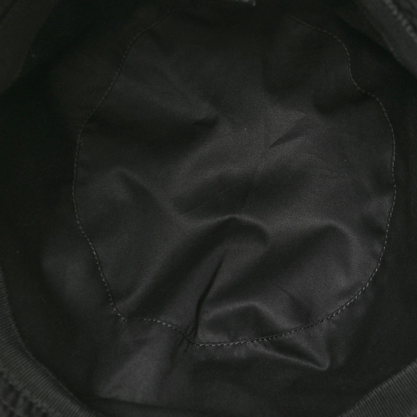 Re-Nylon Metal Triangle Logo Womens Bucket Hat L Black