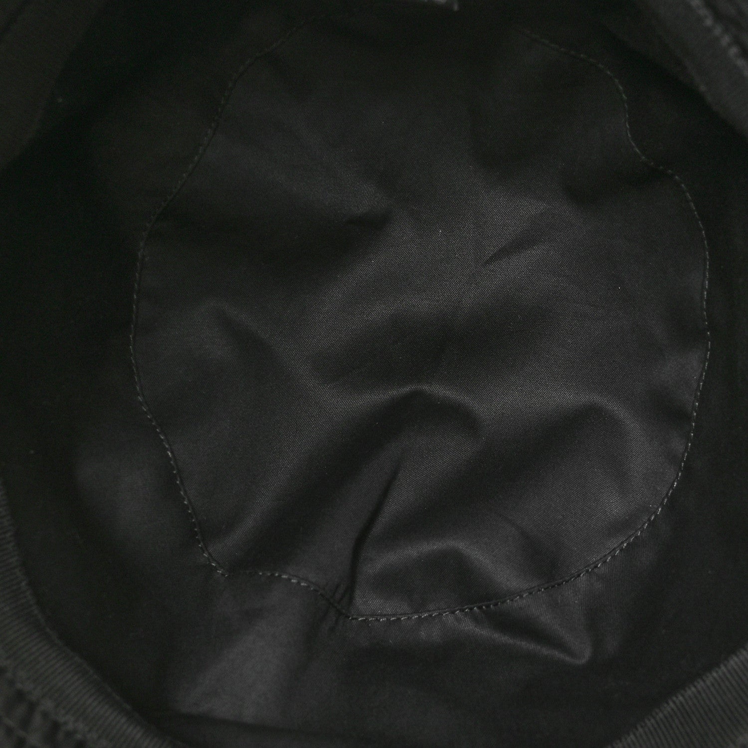 Prada Re-Nylon Metal Triangle Logo Womens Bucket Hat L Black 7 of 9