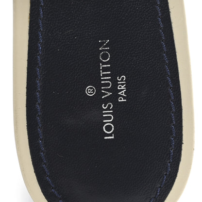 Louis Vuitton Canvas Wedge Mules 39 Navy Blue 8 of 9