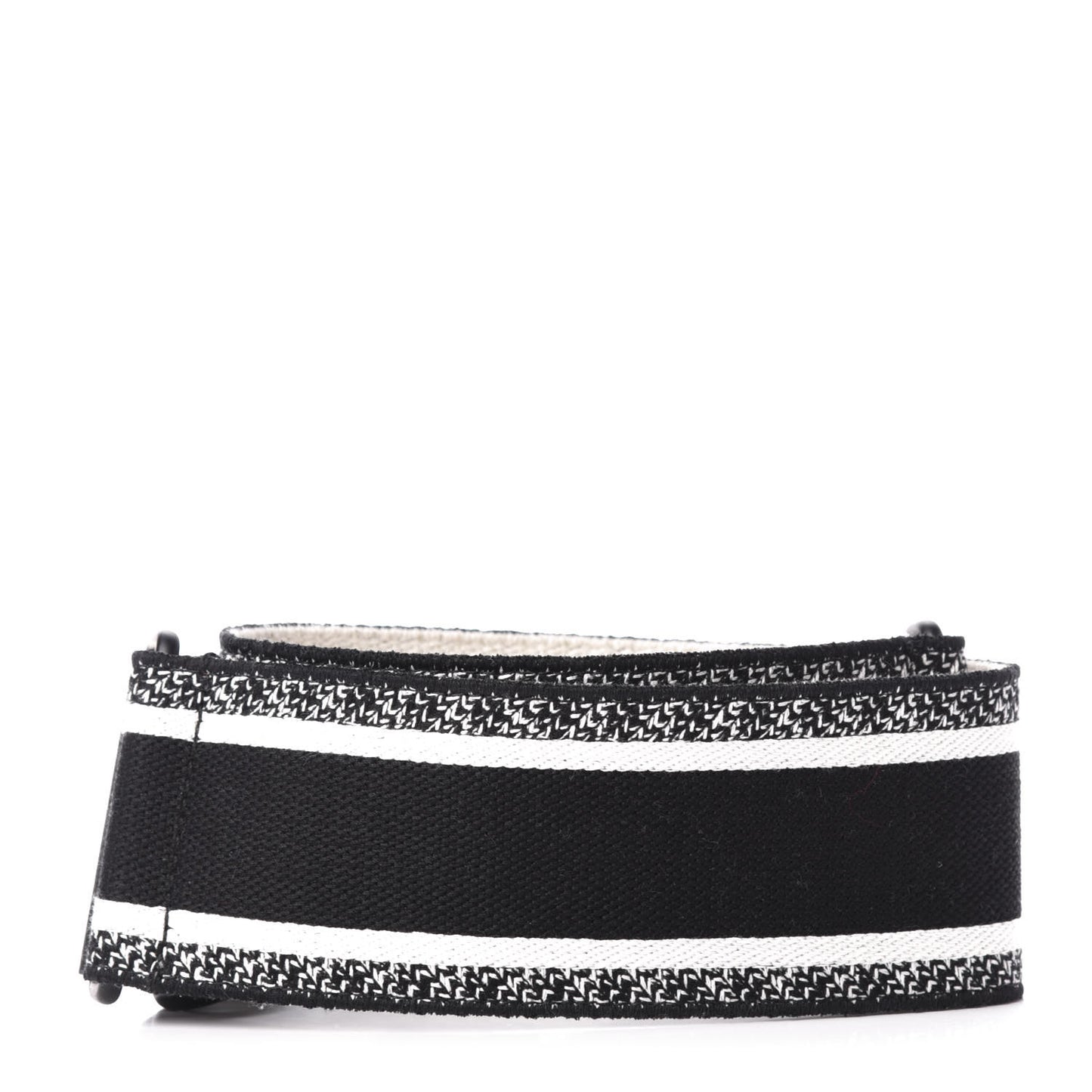 Canvas Embroidered Shoulder Strap Black Ultramatte