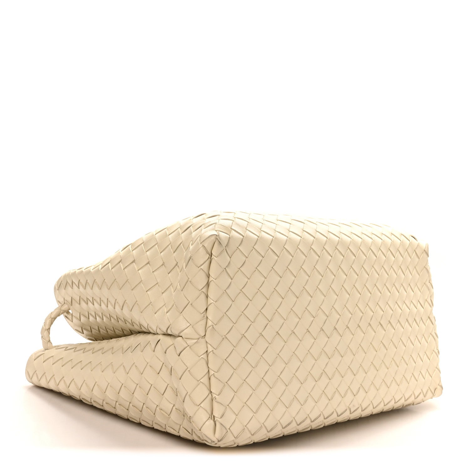 Bottega Veneta Nappa Intrecciato Wood Large Andiamo Shoulder Bag Sea Salt 4 of 9