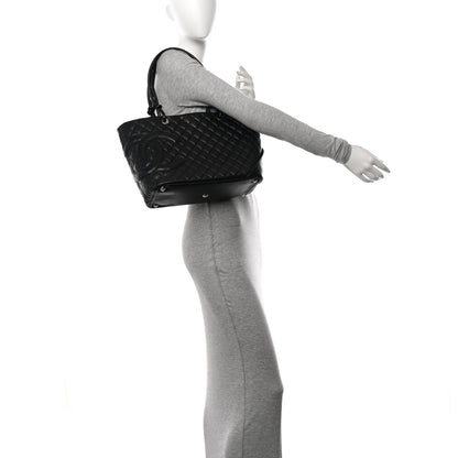 Chanel Calfskin Quilted Large Cambon Tote Black 3 of 13