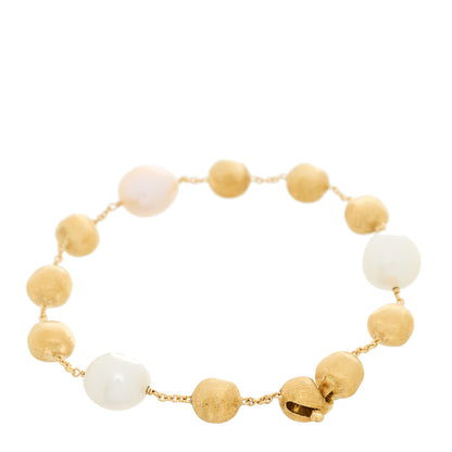 Marco Bicego 18K Yellow Gold Cultured Pearl Africa Station Bracelet 2 of 4