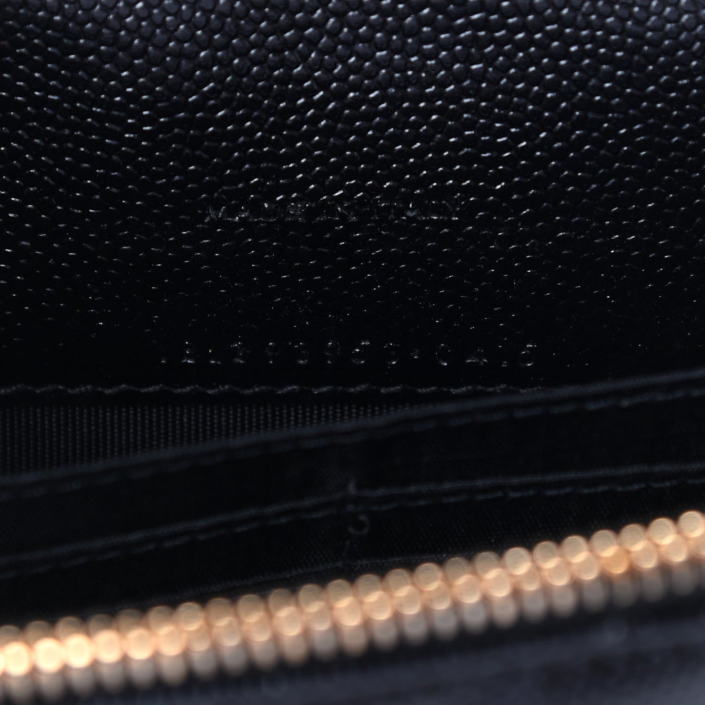 Grain De Poudre Matelasse Chevron Monogram Chain Wallet Black