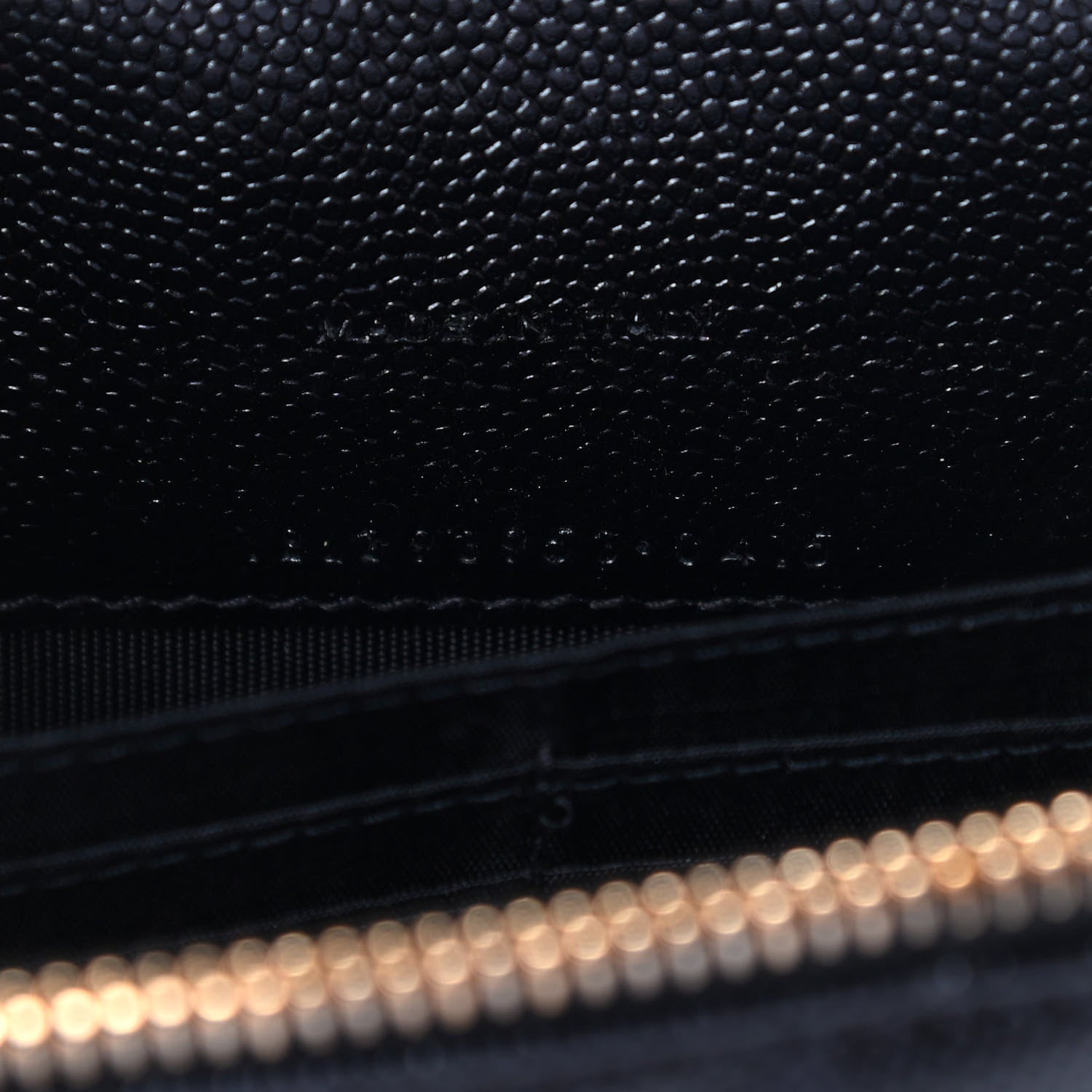 Saint Laurent Grain De Poudre Matelasse Chevron Monogram Chain Wallet Black 6 of 8