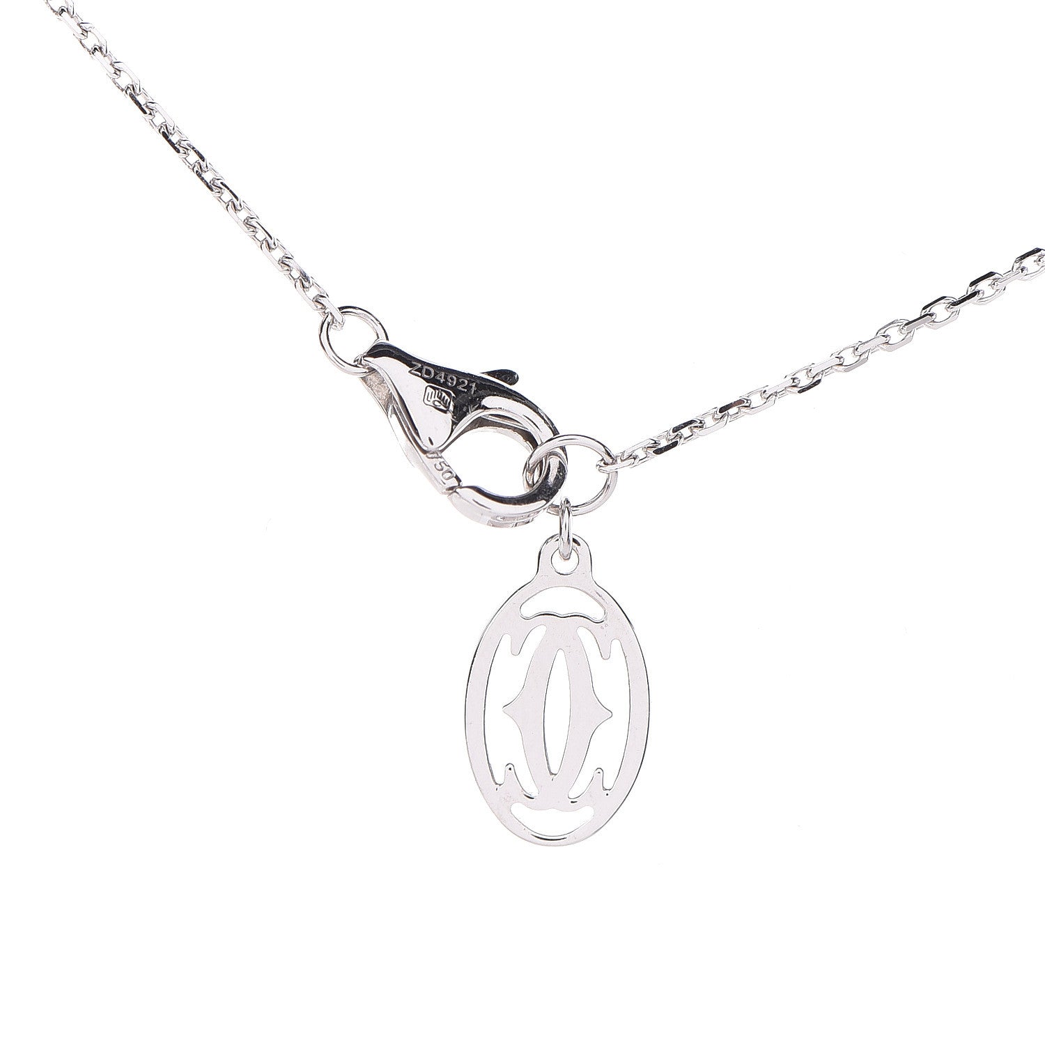 Cartier 18K White Gold Diamond Symbols Cross Pendant Necklace 5 of 6