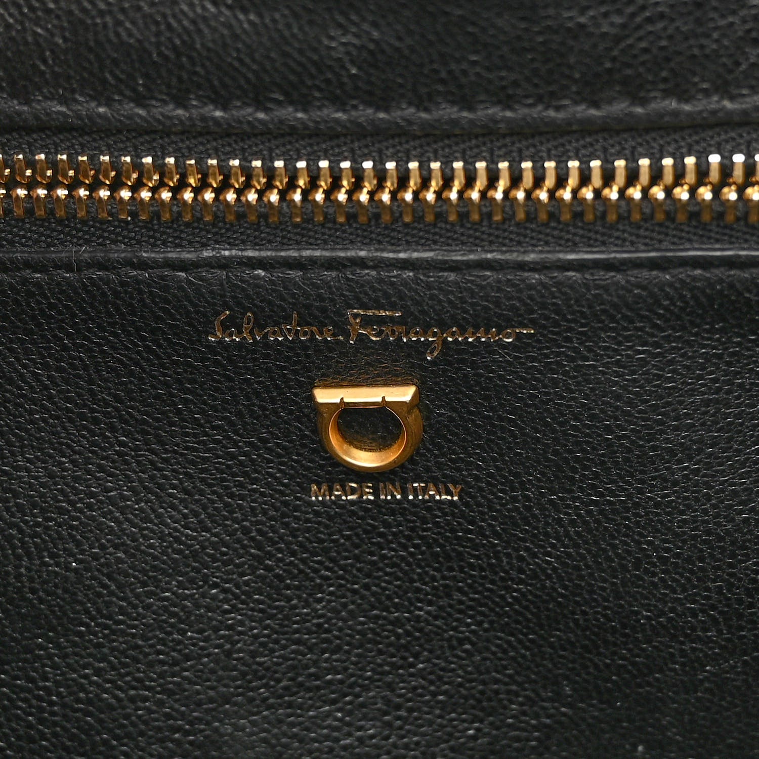 Salvatore Ferragamo Calfskin Quilted Gancini Small Top Handle Flap Bag Black 6 of 9