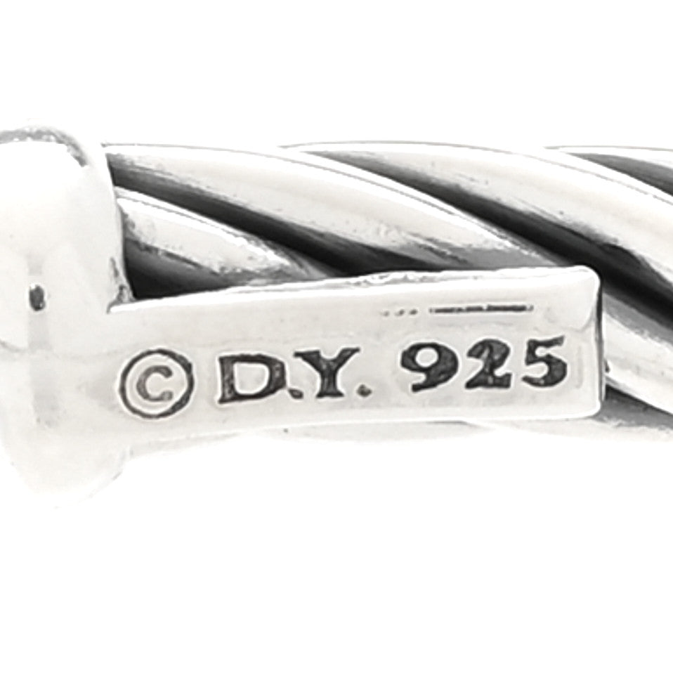 David Yurman Sterling Silver Medium Cable Classics Hoop Earrings 4 of 4