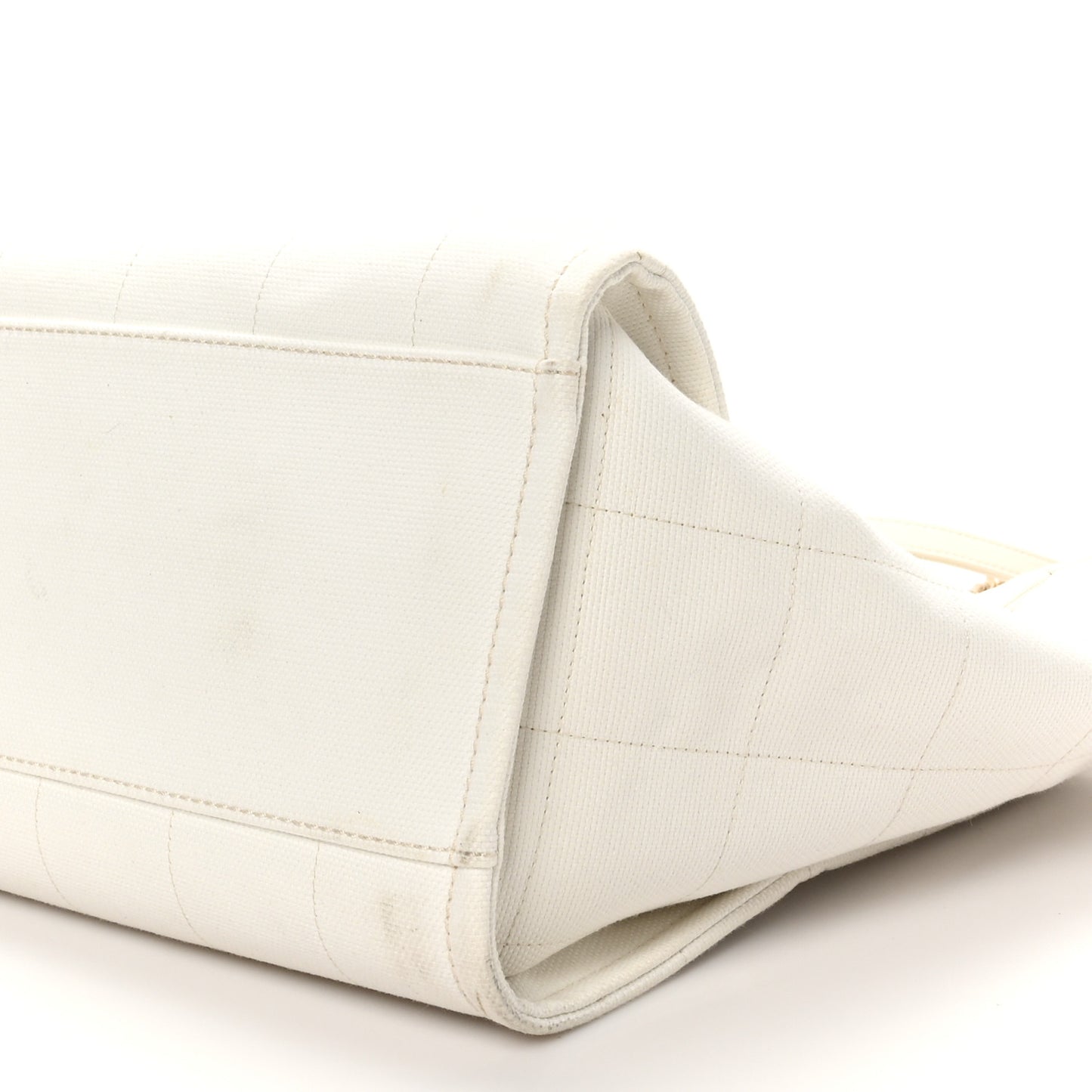 Cotton Medium Deauville Tote White