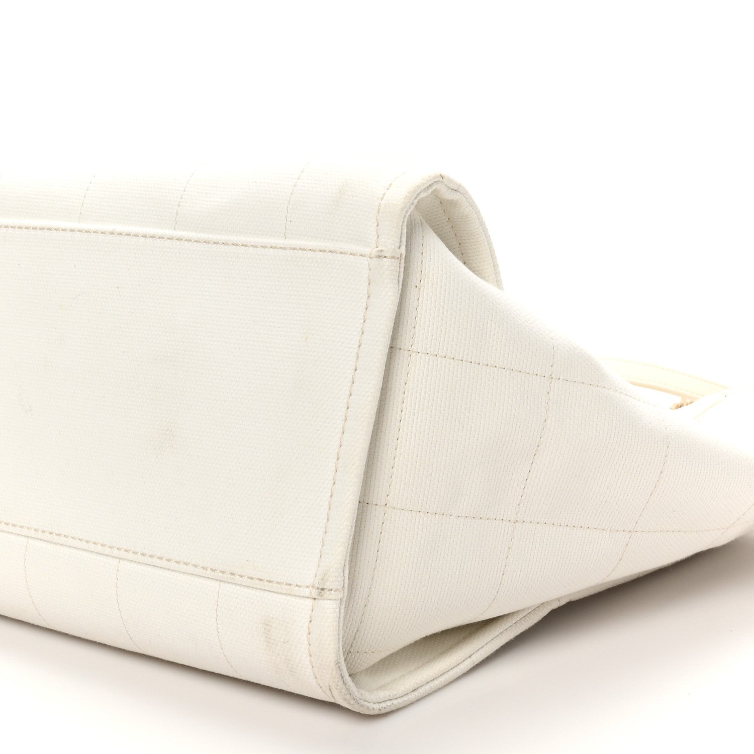 Chanel Cotton Medium Deauville Tote White 10 of 11