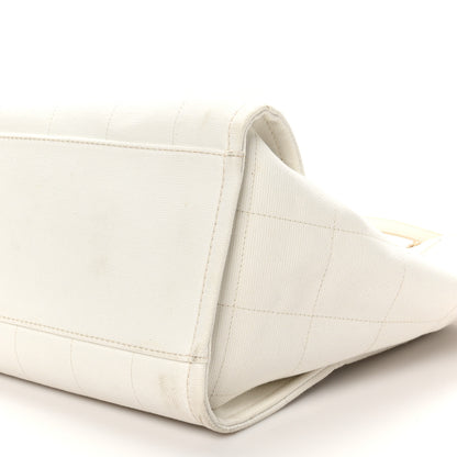 Chanel Cotton Medium Deauville Tote White 10 of 11