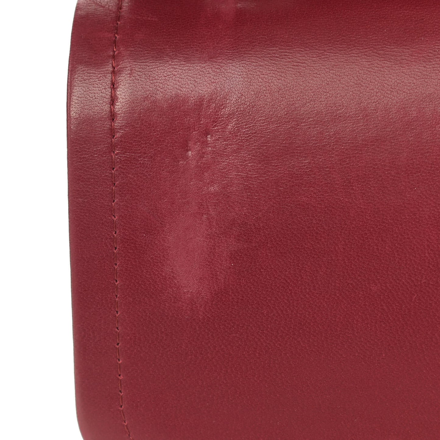 Patent Quilted Jumbo Double Flap Red