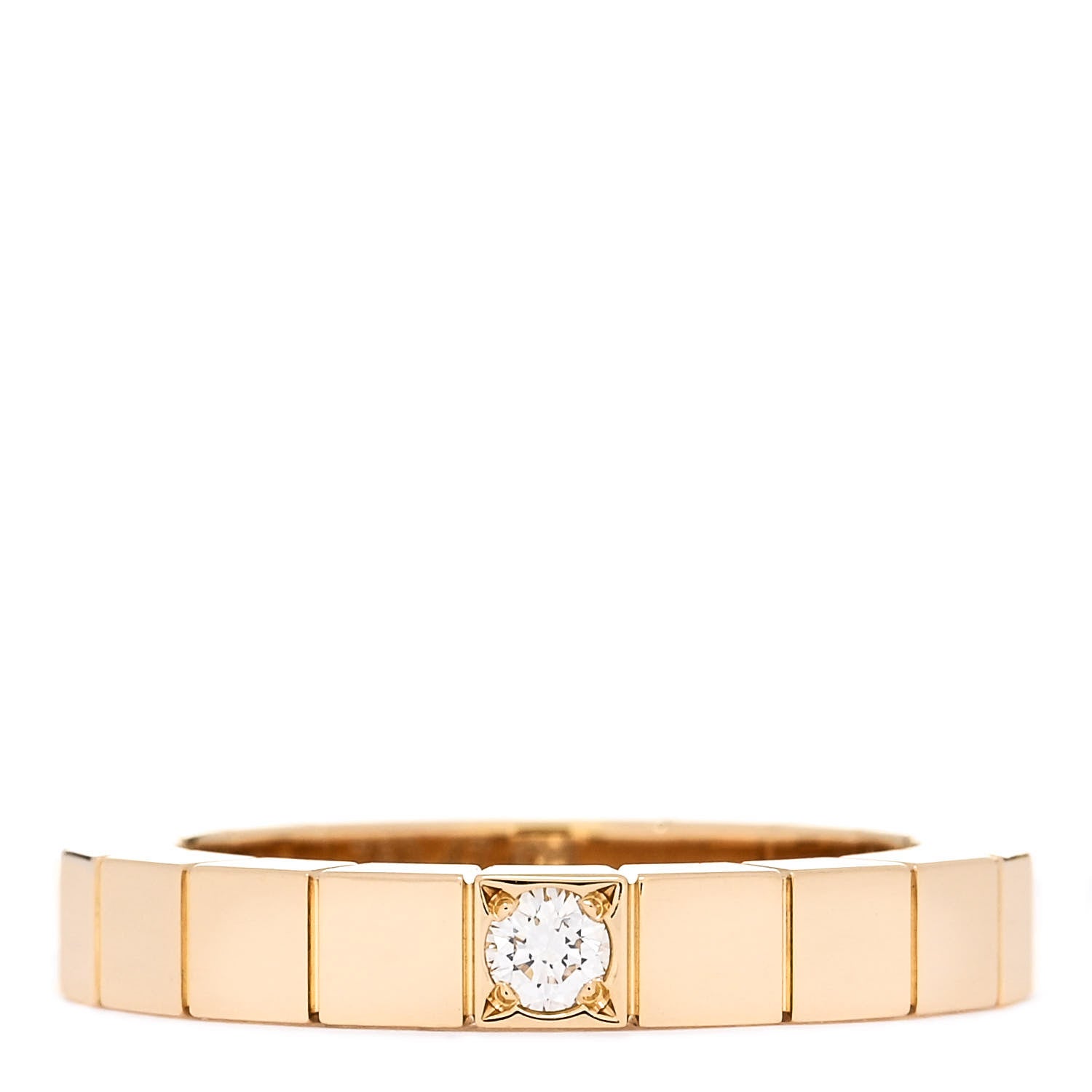 Cartier 18K Yellow Gold Diamond Lanieres Ring 47 4.25 1 of 5