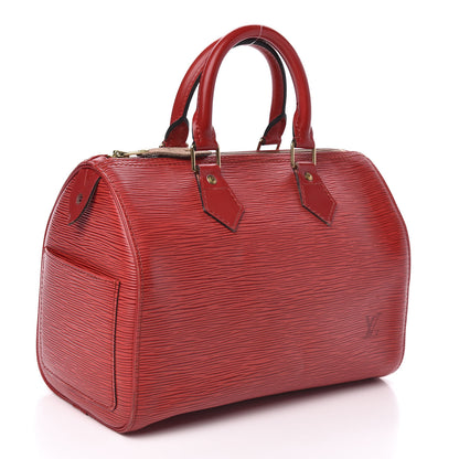 Louis Vuitton Epi Speedy 25 Rouge 2 of 10