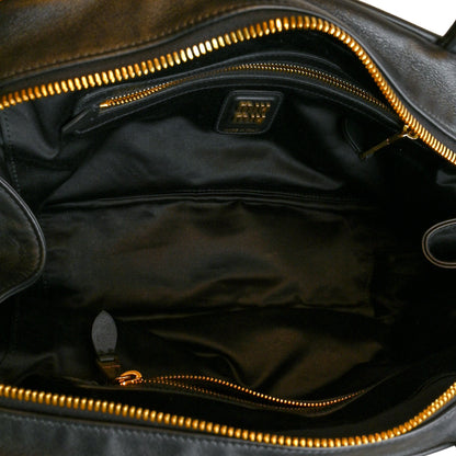 Miu Miu Soft Calf Softy Large Beau Top Handle Bag Black 4 of 8