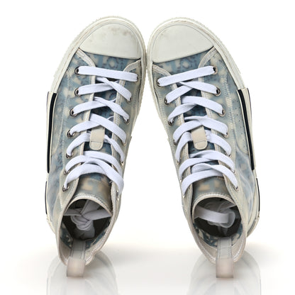 Christian Dior Technical Canvas Oblique Pixel Mens B23 High Top Sneakers 35 Beige Blue 2 of 16