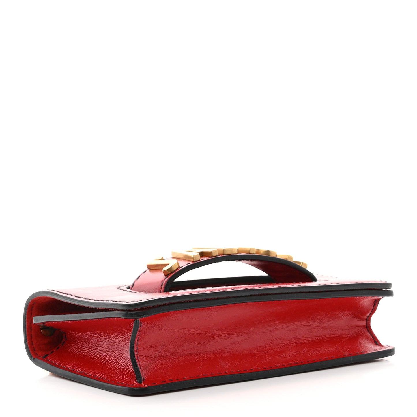 Calfskin Mini J'Adior Chain Flap Bag Spicy Red