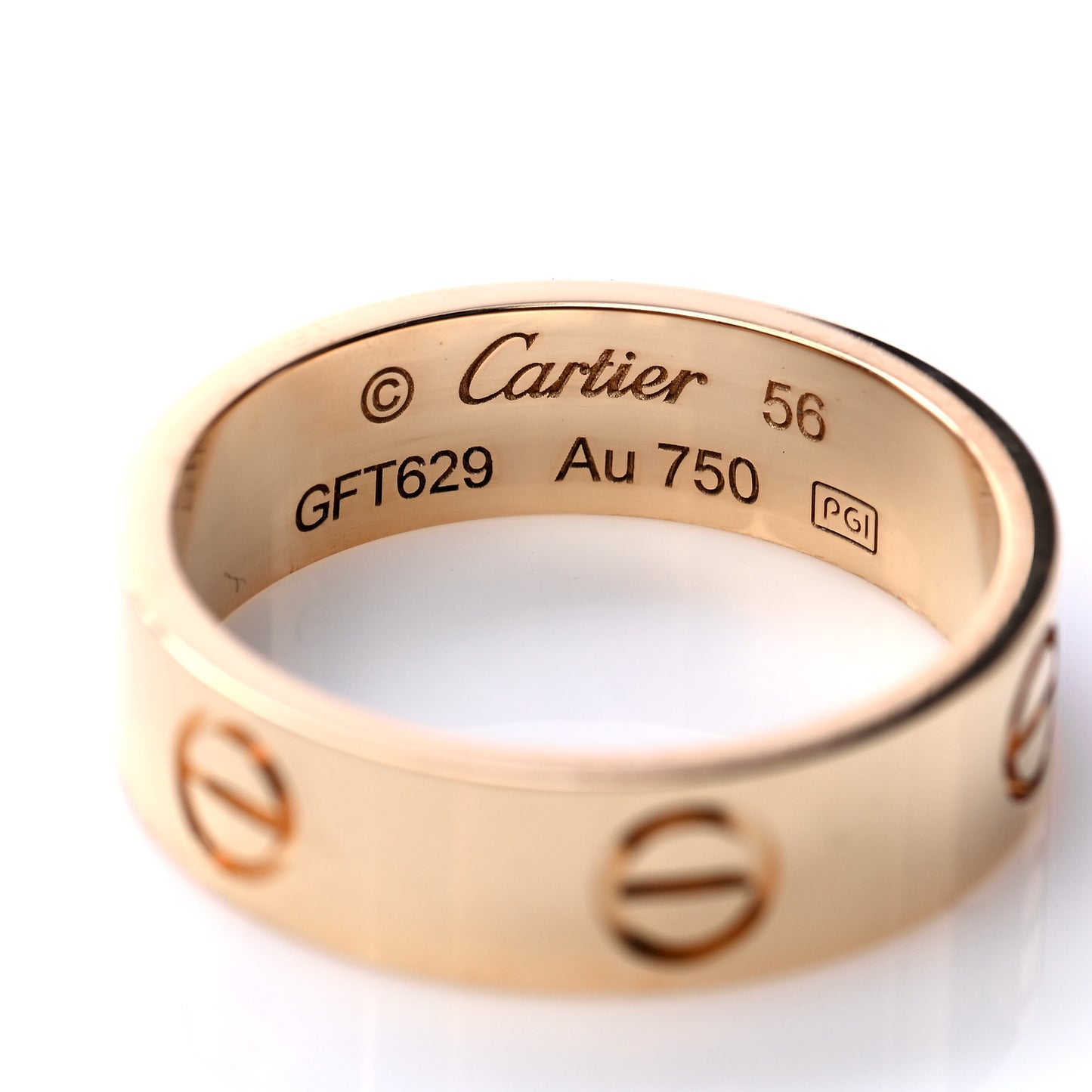 18K Yellow Gold 5.5mm LOVE Ring 56 7.5