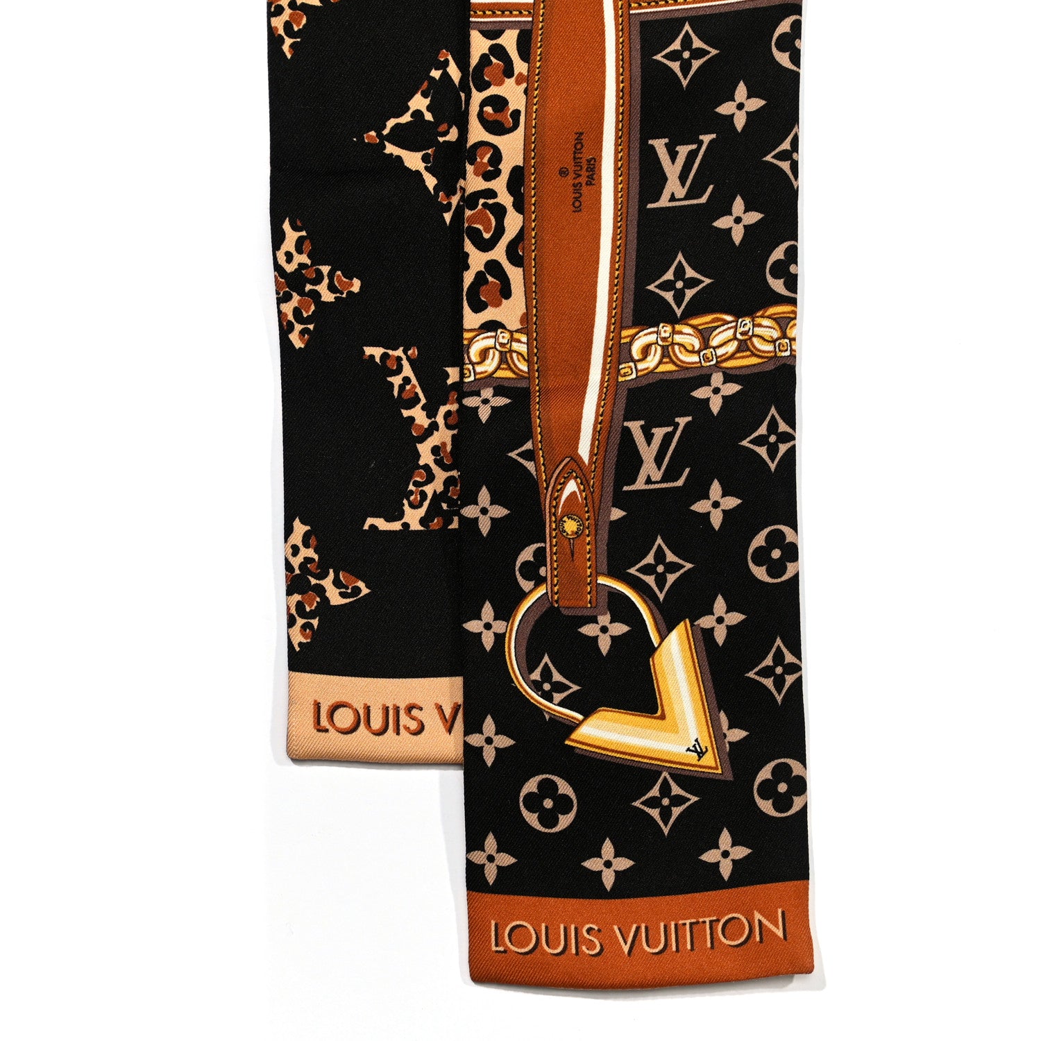 Louis Vuitton Silk Monogram Wild At Heart Bandeau Black 2 of 5
