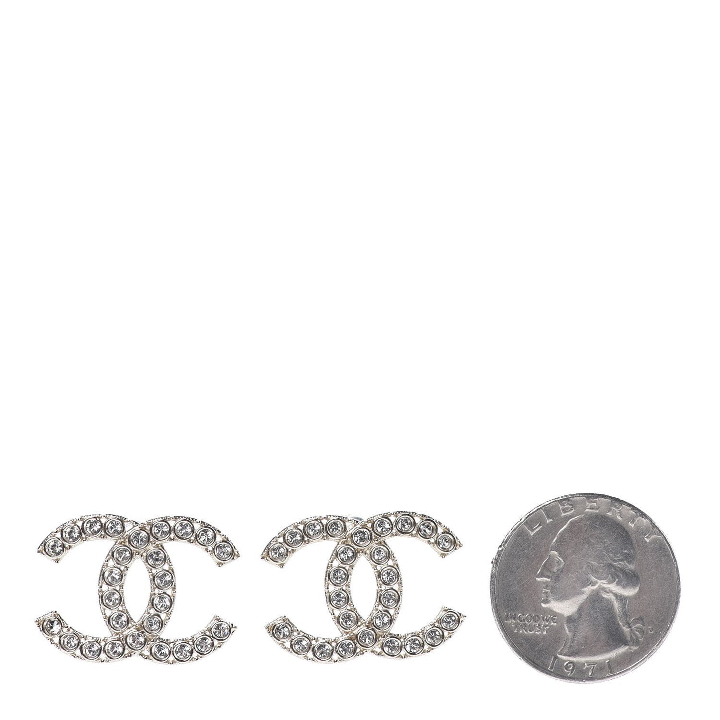 Crystal CC Earrings Gold